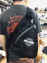 19614 Magic domain Harley motorcycle mens shield logo skull messenger bag backpack