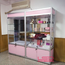 Biotechnology display cabinet Cosmetics beauty salon Nail art display cabinet Health care products Glass display rack Metal