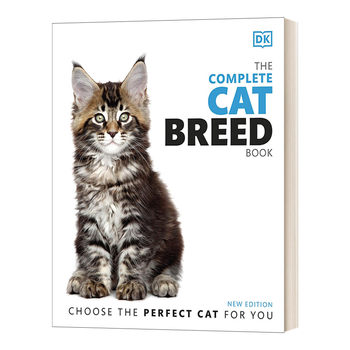 ຄູ່ມືການໃຫ້ອາຫານແມວ Hardcover The Complete Cat Breed Book English Original Pet Feeding Knowledge Reading Imported English Books