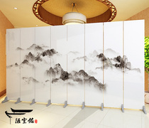 Chinese screen partition wall simple modern living room bedroom hotel office Fabric mobile folding folding screen feng shui