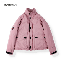 National tide 2020 winter new oversize tide brand down jacket men and women couples pink short down jacket