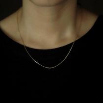 Washable non-fading 14K gold gold very fine necklace female naked chain simple sterling silver choker choker neck chain