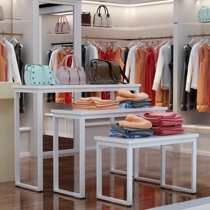Shopping mall clothing Zhongdao table display stand high and low table bag display table clothing store running water table display table