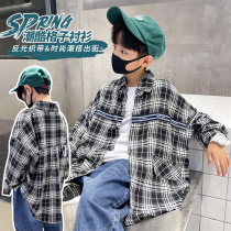 Boys shirt spring - style 2022 new childrens spring - fried street shirt in the big boys ocean - tide suit