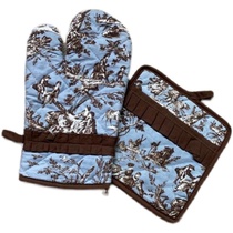 American tail single oven gloves Microwave oven gloves Pot mat Kitchen utensils Khaki thickened