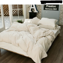 Foreign trade original single export to Japan 40 cotton knitted bedding pillowcase duvet cover bed sheet four-piece set