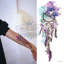 Flower Arm Big Picture Tattoo Sticker waterproof female persistent personality Wind Suzuki pattern photo decorated feather Painted Scar