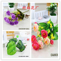 Simulation plant flower decoration fake flower green leaf rose lavender Lily Hyacinth Tulip winter flower