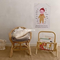 Fart SOUTH KOREA INS WIND CHILDRENS RATTAN CHAIR CHILDREN SMALL SEAT RATTAN SKETTISHOREOGRAPHY SHELF SHELVES SHELF STAND FOR SHELVES