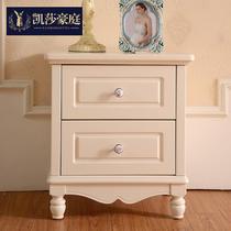European bedside table Korean pastoral bedside table bucket cabinet bedroom bedside locker