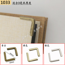 Hand ledger This bag corner menu corner guard notebook protective sleeve metal book corner creative coat collar corner decorative accessories 1033