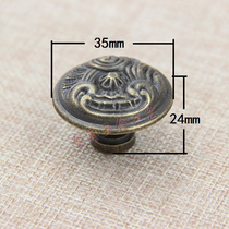 Retro single-hole handle concealed alloy small handle Home equipped drawer pull handle cabinet door handle bed head cabinet pull