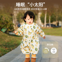 Children in winter thermostat sleeping baby autumn and winter pure cotton baby sleeping baby in winter thickening cotton anti-kick baby