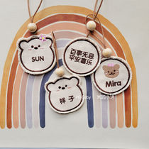 In newborn baby birthday souvenir baby school name suspended hanging piece embroidery