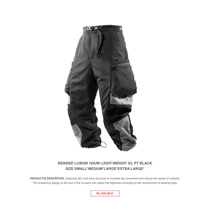 RL)REINDEELUSION18A W city function waterproof 3D lightweight stereo bag drawstring ankle-length pants