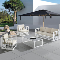 Customized outdoor sofa courtyard Furniture Simply modern outdoor single-person three-person sofa tea couch several balcony creative