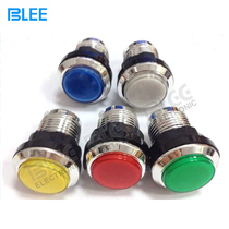 BL-33#Game machine small round electroplating with light button game machine accessories Pat pat music game machine button switch