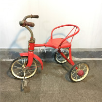 Nostalgic antique bicycle big elephant brand childrens tricycle bicycle bicycle bicycle can be used in collection red