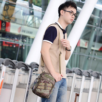 Dual-use mens bag crossbody bag outdoor camouflage army green tactical sports chest bag shoulder bag Army fan waterproof cloth