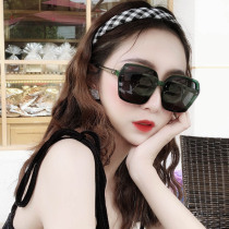 20ins trend borderless big frame sunglasses flat lens atmospheric fashion men and women couples sunglasses Europe and America