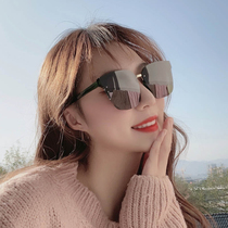 2020 Flat lens large frame sunglasses fashion male and female personality polarization driving in sunglasses in Europe and America retro