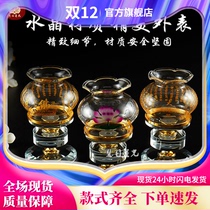 Crystal lamp holder ghee lamp holder household windproof candle holder windproof butter lamp candle base lamp holder ornaments