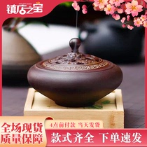 Buddha Supplies Ceramic Antique Pan incense stove Home for Buddhist Incense Stove tea Doug room Immersed Sandalwood sandalwood Incense Burner