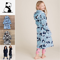 (Parent-child) European and American Girls and Boys Flannel Foreign Trade Original Single Childrens Nightgown Coral Fleece Bathrobe Homewear
