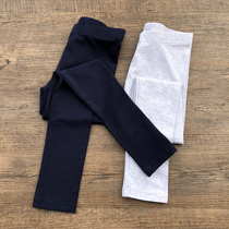 Australian girls spring and autumn new pure cotton elastic leggings foreign trade original single girl baby children solid color slim pants