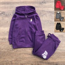 European and American style childrens suits spring and autumn clothes foreign style net red childrens clothing girls and boys cotton jacket trousers two-piece set