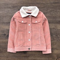Parent-child clothing autumn and winter new products foreign trade original single British girls lamb wool thickened corduroy jacket middle and big childrens jacket