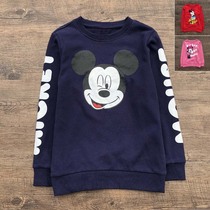 3 colors into the spring and autumn girls pure cotton terry sweater for small and medium childrens students cartoon print pullover top