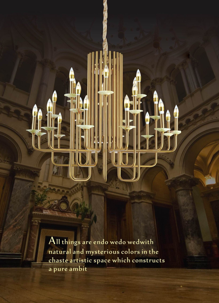 意大利全铜时尚创意个性简约现代美式欧式极简设计师别墅会所吊灯