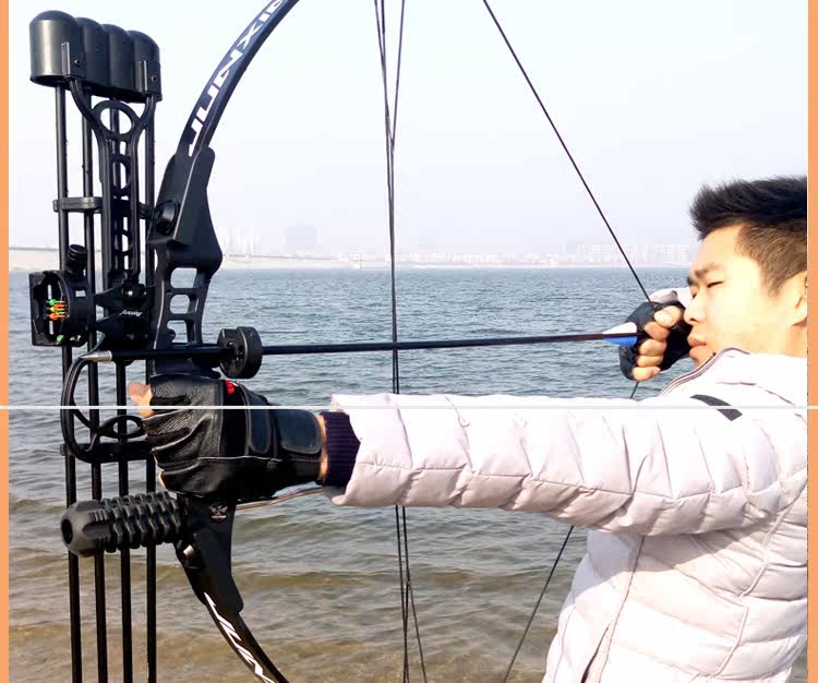 军兴狩猎复合滑轮弓箭传统比赛射箭竞技射击鱼运动器材直拉反曲弓_7折