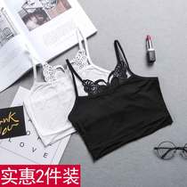 Sexy short beauty back bow sling small Vest Womens inner bottom anti-light wrap chest chest student underwear