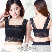 Sexy sling back lace chest fashion girl anti-light bottled underwear chest vest short with chest pad