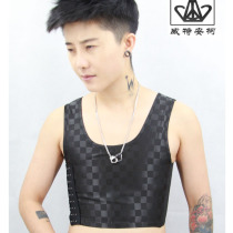 Pure cotton corset underwear ultra-flat chest wrap vest tight student female big chest display small vest anti-sagging breast reduction bandage