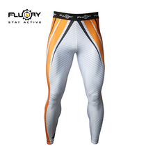 FLUORY Fire Softball Sport Tight Pants Men And Women Fitness MMA Genders Long Pants Speed Dry Breathable Anti-Wear 90% Pants