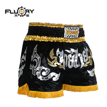 2020 New Tassel Boxing Shorts Fighting Clothing Men Fighting Pants Competition Muay Thai Training Suit Sequins