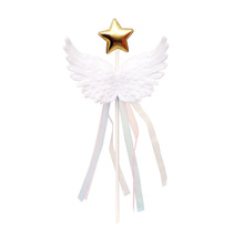 Feather Wings cake decoration plug-in star tassel birthday baking plug flag accessories Angel dessert table