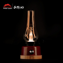 Autumn field kerosene lamp Outdoor lighting led charging lamp Indoor home camping super bright atmosphere lamp Vintage horse lamp