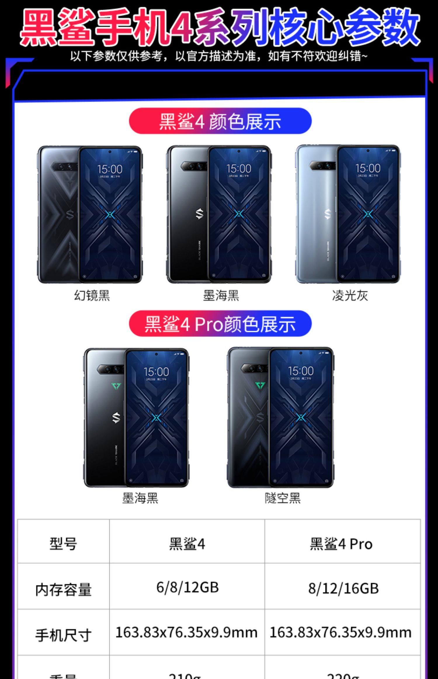 现货xiaomi小米黑鲨4游戏手机黑鲨4s官方旗舰5g游戏手机4pro