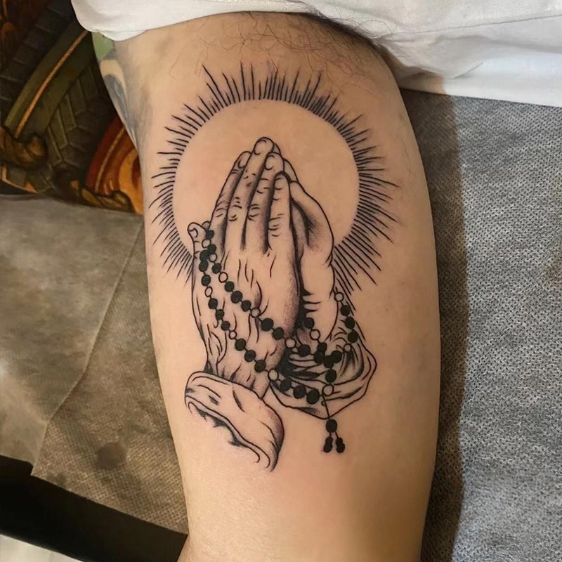 果汁纹身贴纸草本半永久防水男不反光花手臂持久