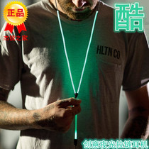 Luminous zipper headset eating chicken in-ear anti-pull Wire Control Universal with wheat luminous girl game personality headset