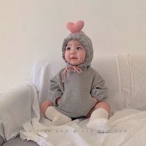 South Korea autumn baby spring and autumn pullover hooded sweater ha clothes baby autumn and winter cute Jersey