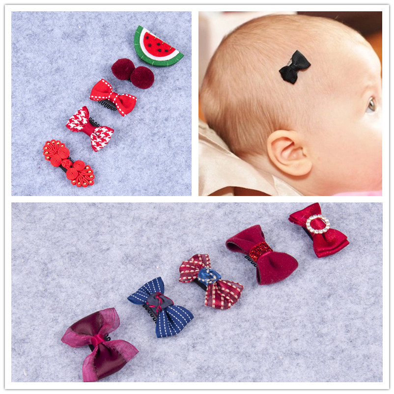Newborn Safety Clips Baby Hair Clip Suit Hair Less Baby Hair Clip Hair Accessories Butterfly Knot Hair Clip