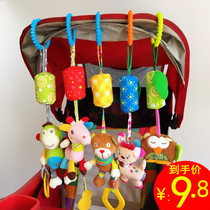 Bed bell Bed hanger Newborn soothing toy 0-12 months plush doll Wind bell baby stroller pendant can bite