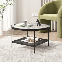 Light luxury cream style Changhong glass grid tea table Japanese style simple tea table sofa side table net red tea table side table