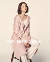 Sakura pollen double-sided velvet handmade wool cashmere lace-up coat