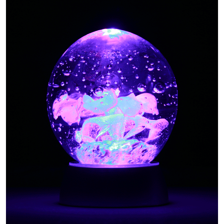 彩色玻璃球摆件夜光琉璃水晶球家居酒柜装饰品创意毕业生日小礼物
